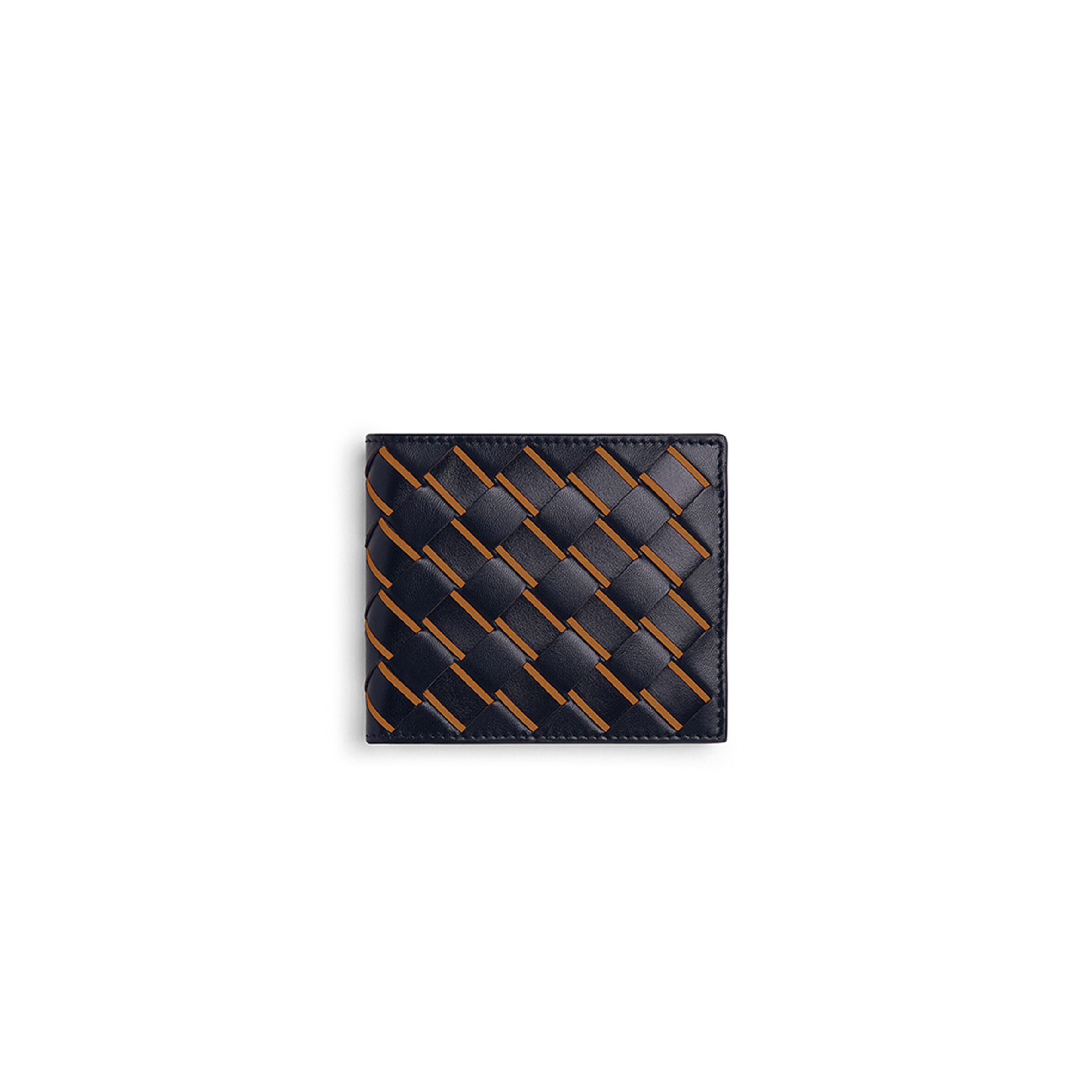 BOTTEGA VENETA INTRECCIATO BI-FOLD WALLET IN BLUE (11*9.5*1cm)